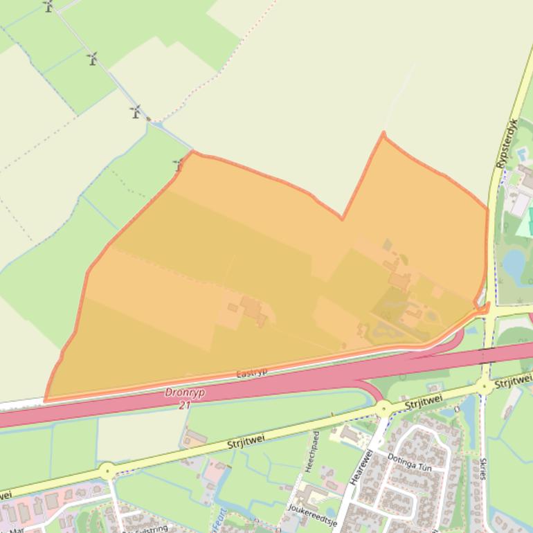 Kaart van postcodegebied 9035VN.
