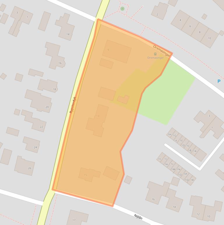 Kaart van postcodegebied 9036JD.