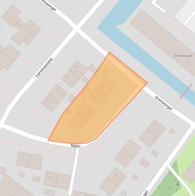 Kaart van postcodegebied 9036JP.