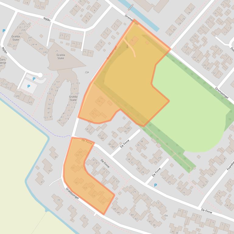 Kaart van postcodegebied 9036KH.