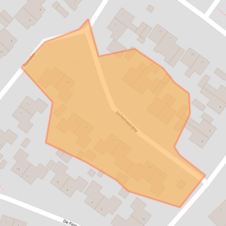 Kaart van postcodegebied 9036KS.