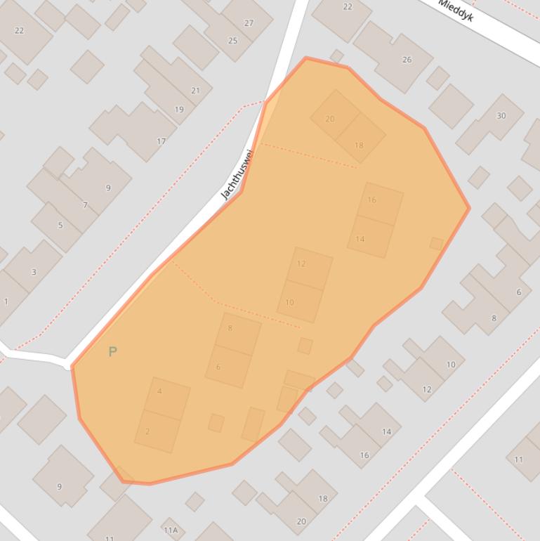 Kaart van postcodegebied 9036LZ.