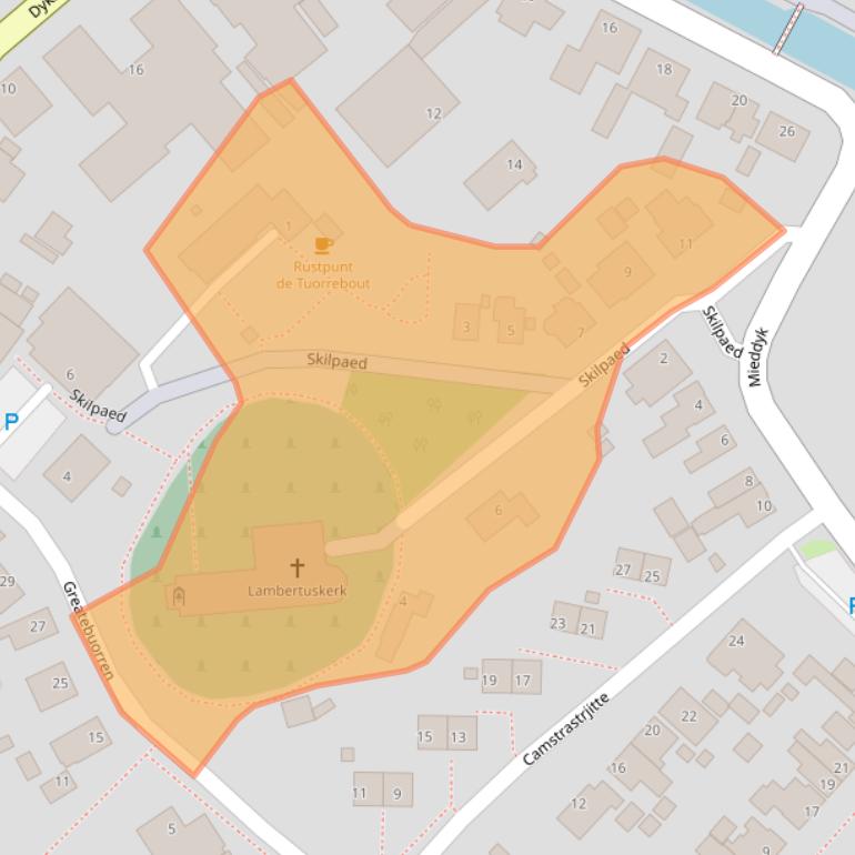 Kaart van postcodegebied 9036MH.