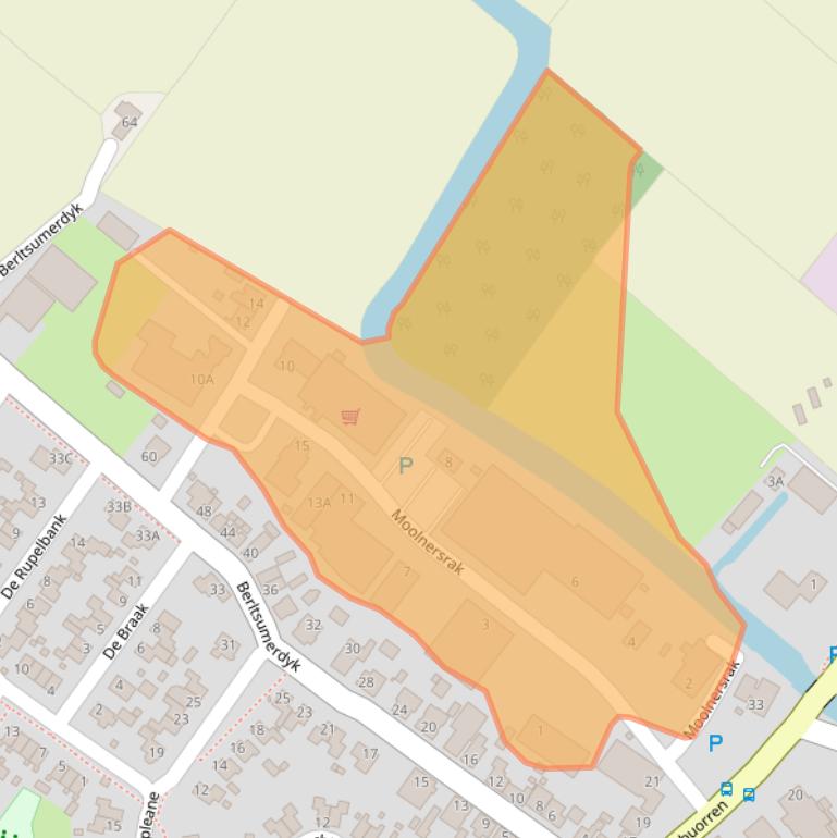 Kaart van postcodegebied 9036MJ.
