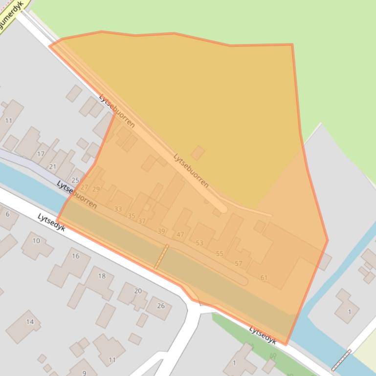 Kaart van postcodegebied 9036MP.