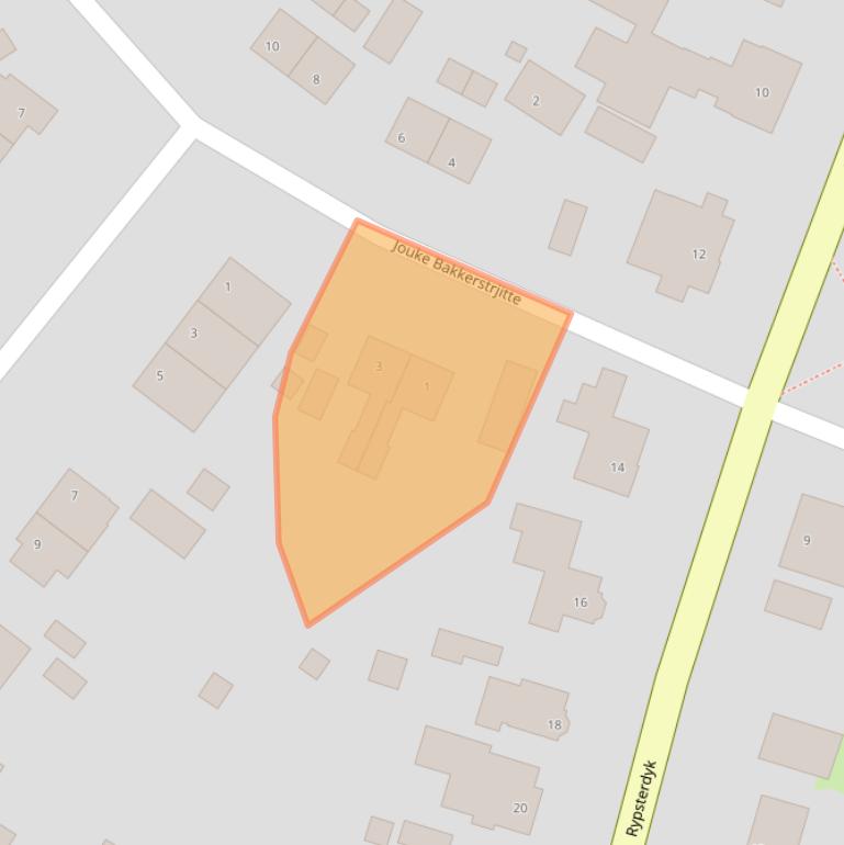 Kaart van postcodegebied 9036NC.