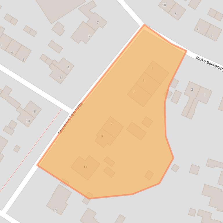 Kaart van postcodegebied 9036NG.