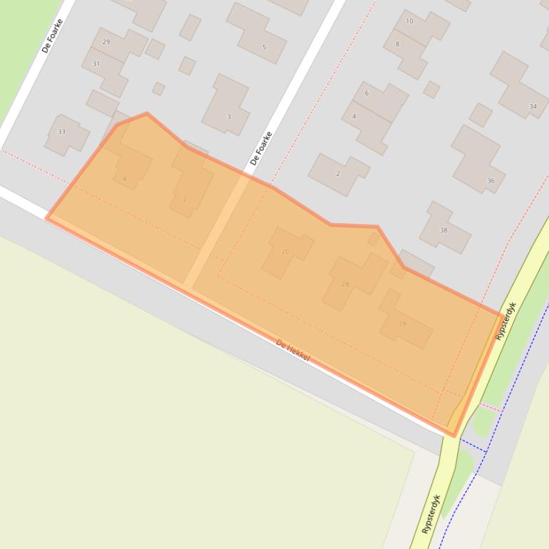 Kaart van postcodegebied 9036NR.