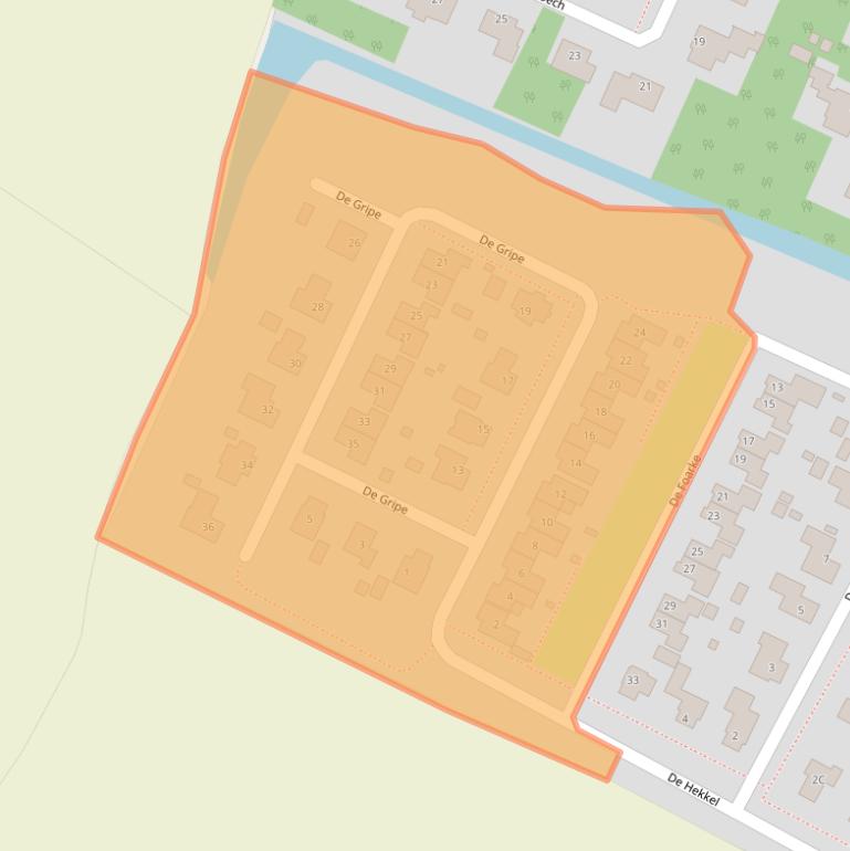 Kaart van postcodegebied 9036NT.