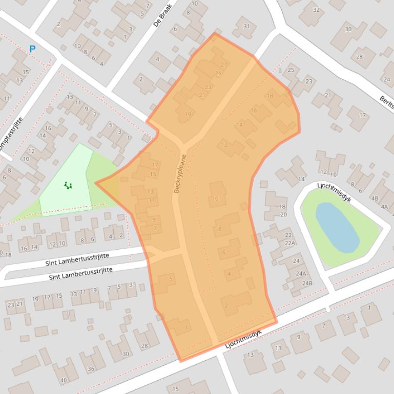 Kaart van postcodegebied 9036PA.