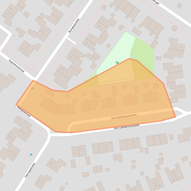 Kaart van postcodegebied 9036PB.
