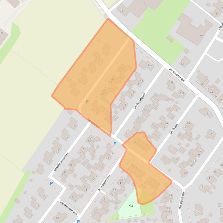 Kaart van postcodegebied 9036PG.