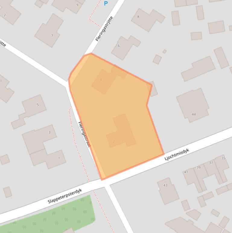 Kaart van postcodegebied 9036PH.