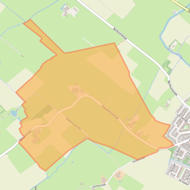 Kaart van postcodegebied 9036VR.