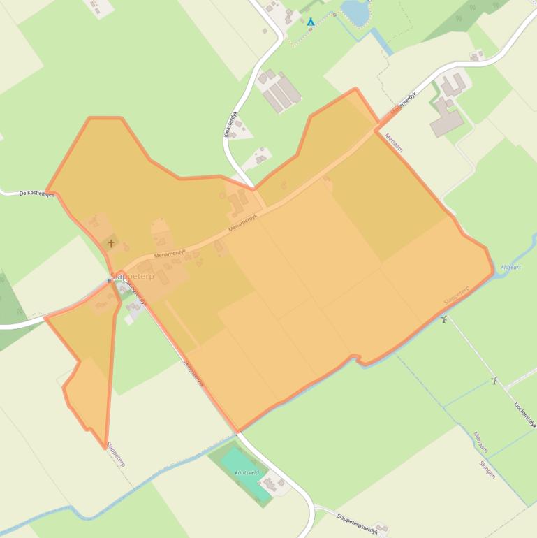 Kaart van postcodegebied 9037JV.