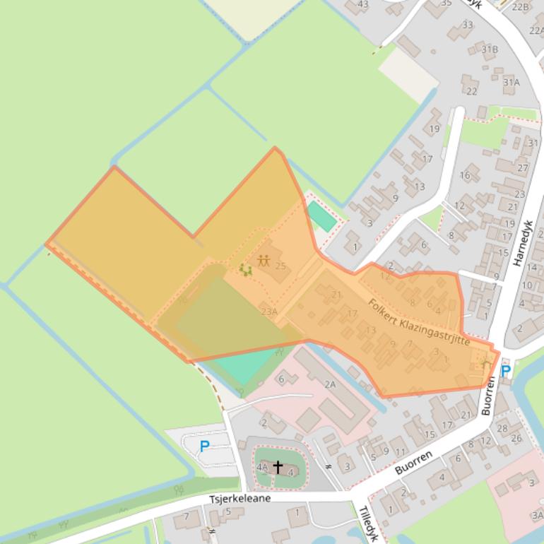 Kaart van postcodegebied 9038TG.