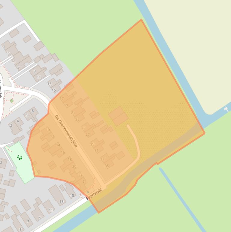 Kaart van postcodegebied 9038TL.