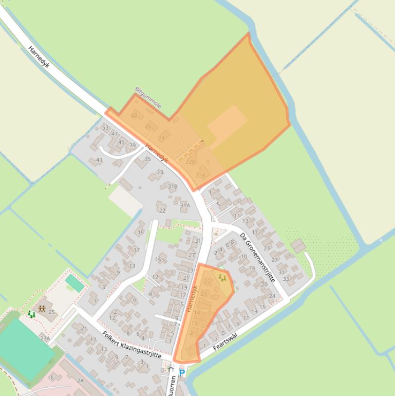 Kaart van postcodegebied 9038TP.