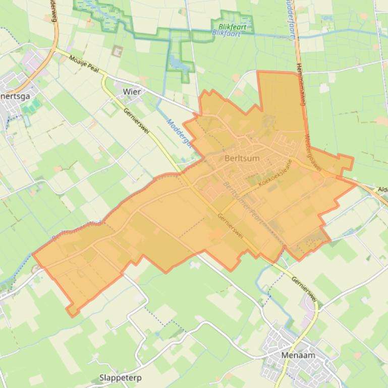 Kaart van postcodegebied 9041.