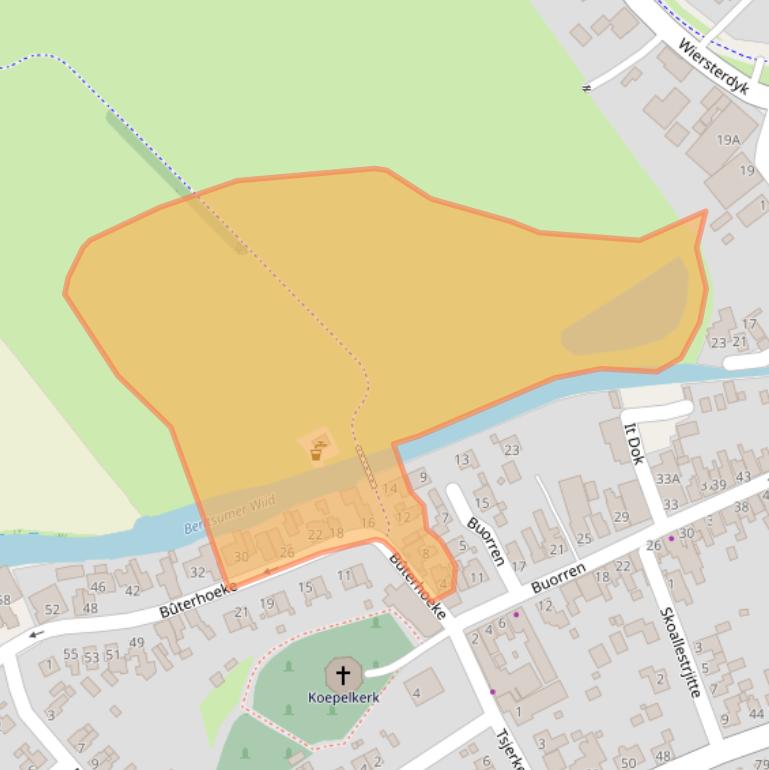 Kaart van postcodegebied 9041AC.