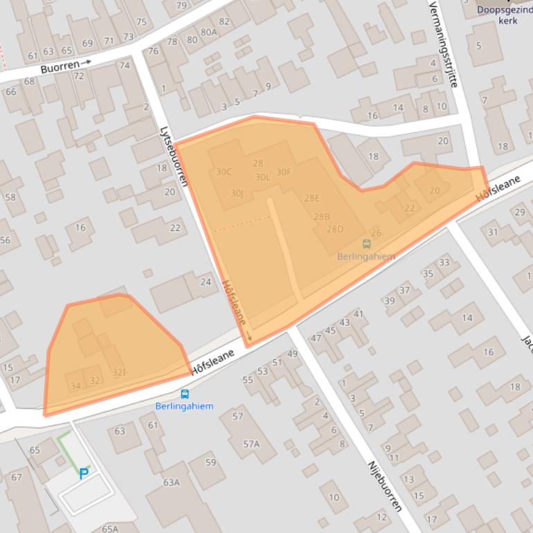 Kaart van postcodegebied 9041AR.