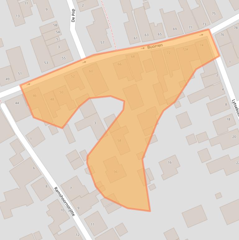 Kaart van postcodegebied 9041BC.