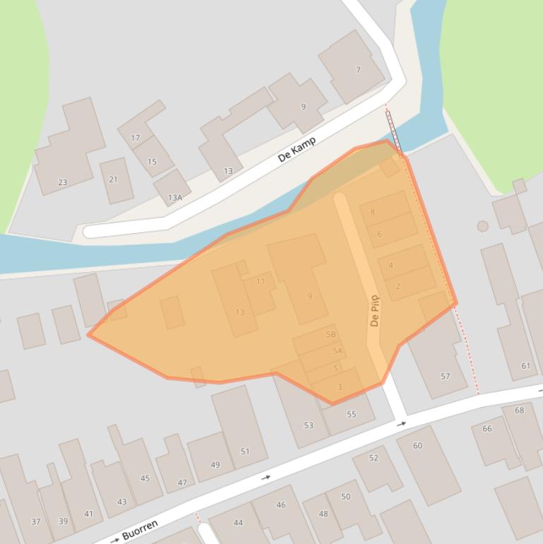 Kaart van postcodegebied 9041BG.