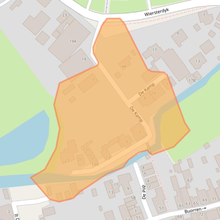 Kaart van postcodegebied 9041BH.