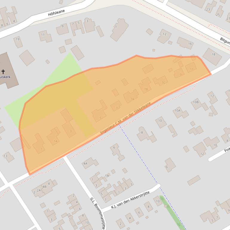 Kaart van postcodegebied 9041CG.