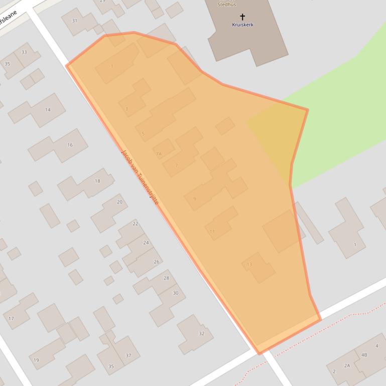 Kaart van postcodegebied 9041CK.