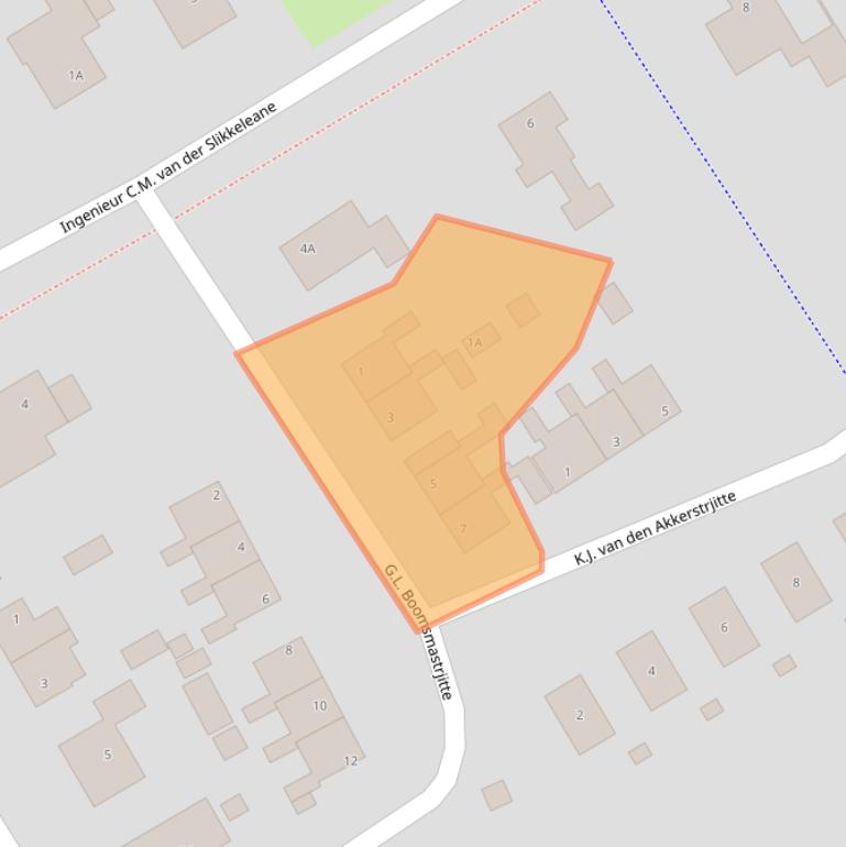 Kaart van postcodegebied 9041CP.