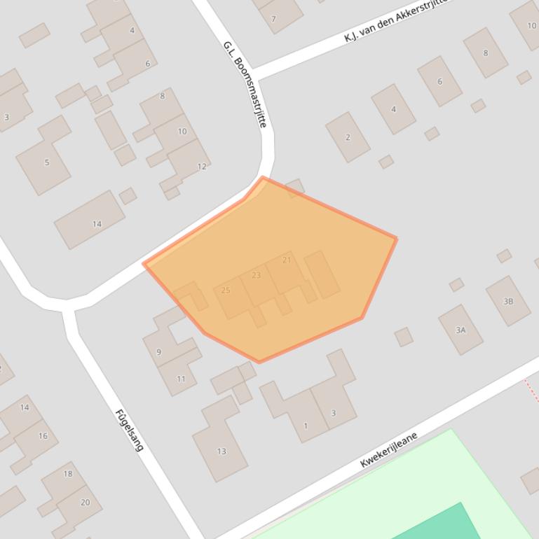 Kaart van postcodegebied 9041CR.