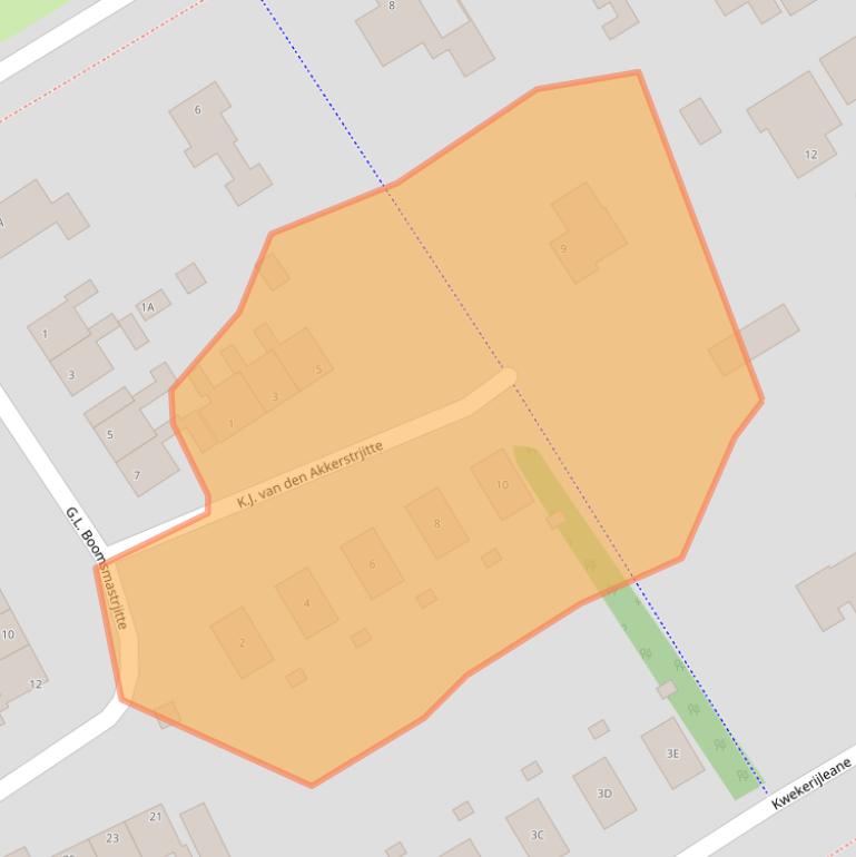 Kaart van postcodegebied 9041CT.