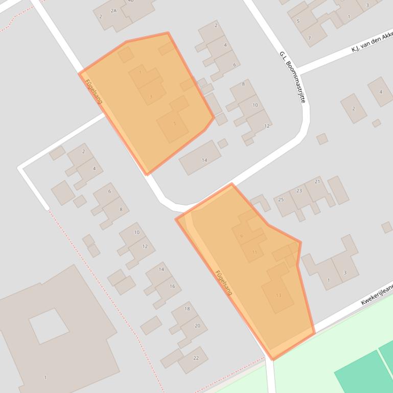 Kaart van postcodegebied 9041CV.