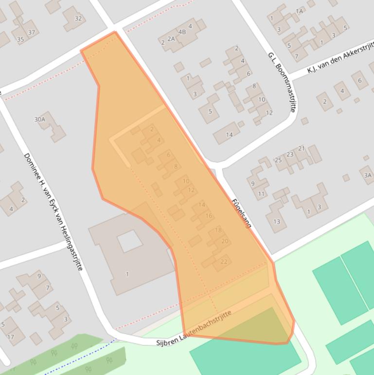 Kaart van postcodegebied 9041CW.