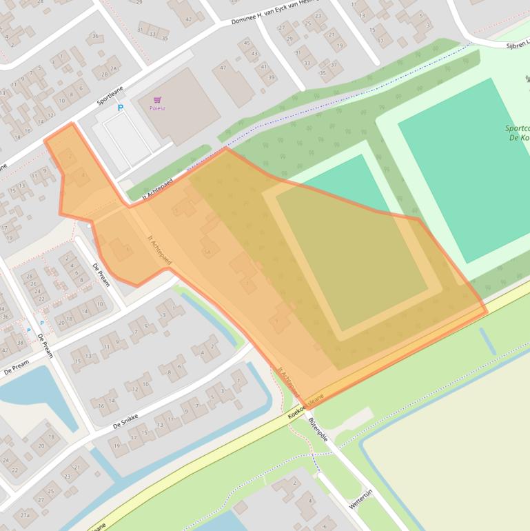 Kaart van postcodegebied 9041EE.
