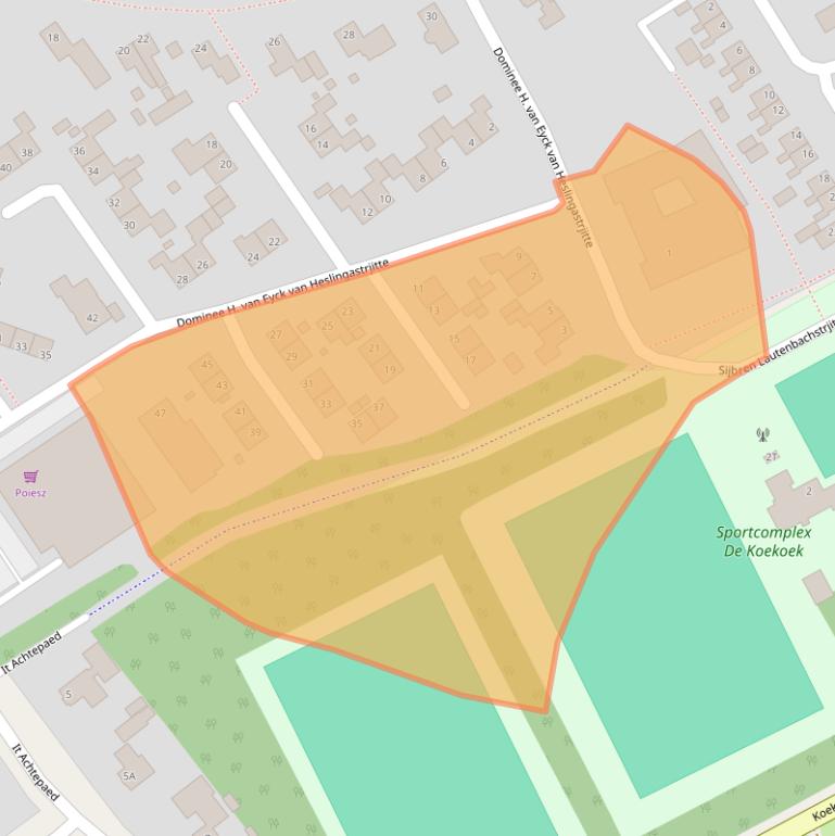 Kaart van postcodegebied 9041EG.