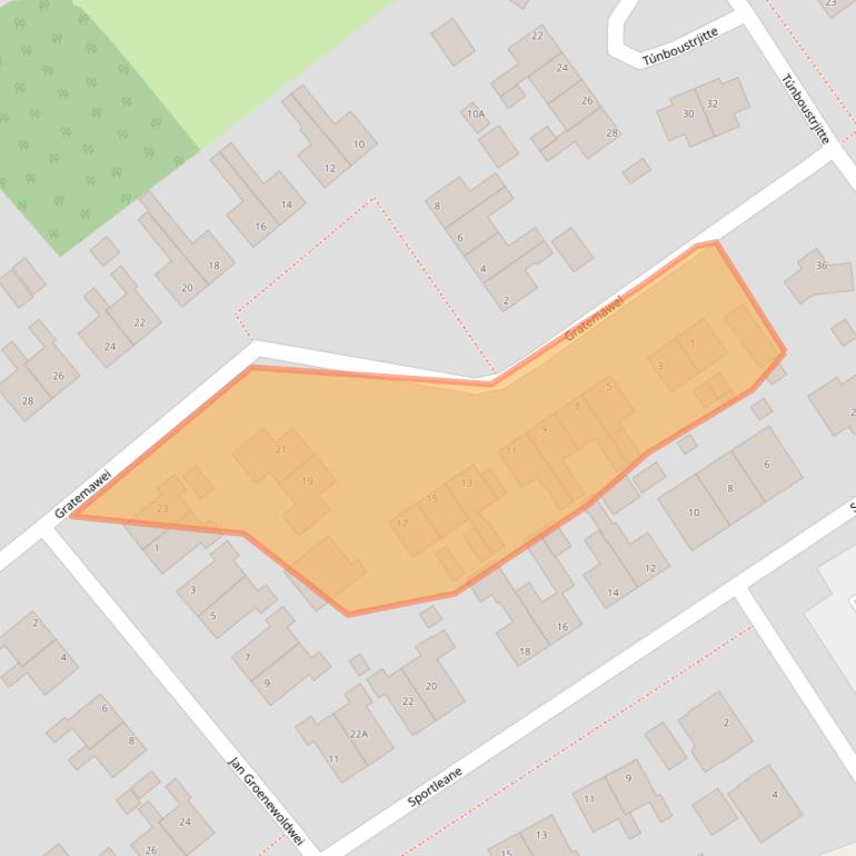 Kaart van postcodegebied 9041EJ.