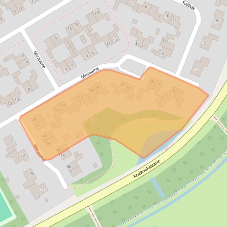 Kaart van postcodegebied 9041EW.