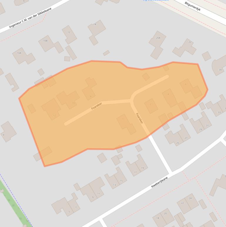 Kaart van postcodegebied 9041GB.