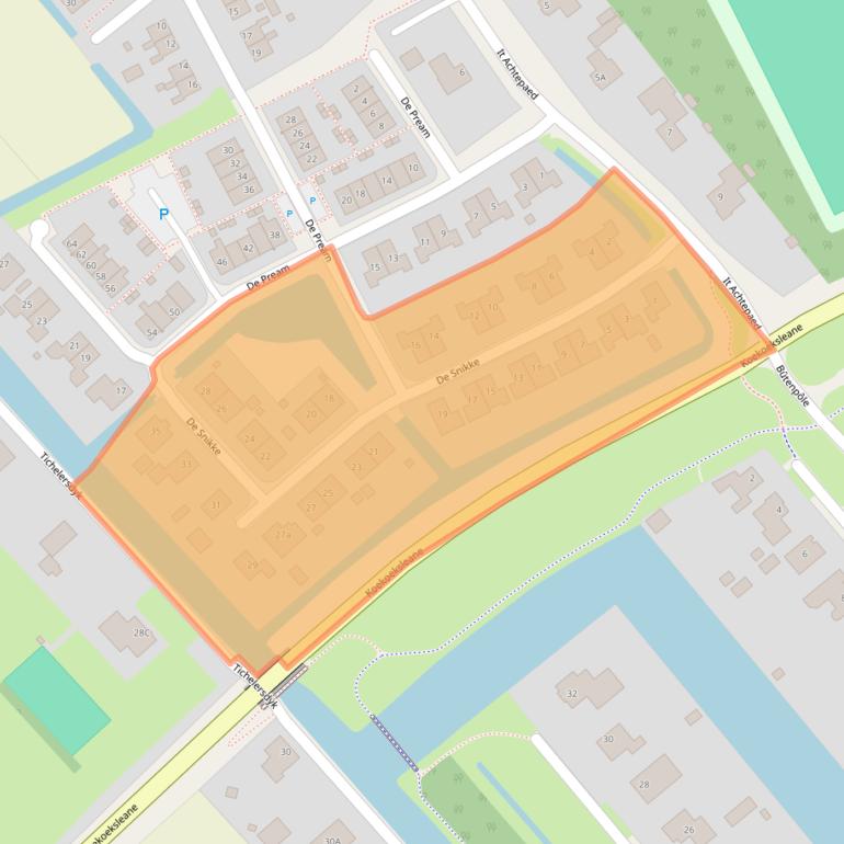 Kaart van postcodegebied 9041HA.