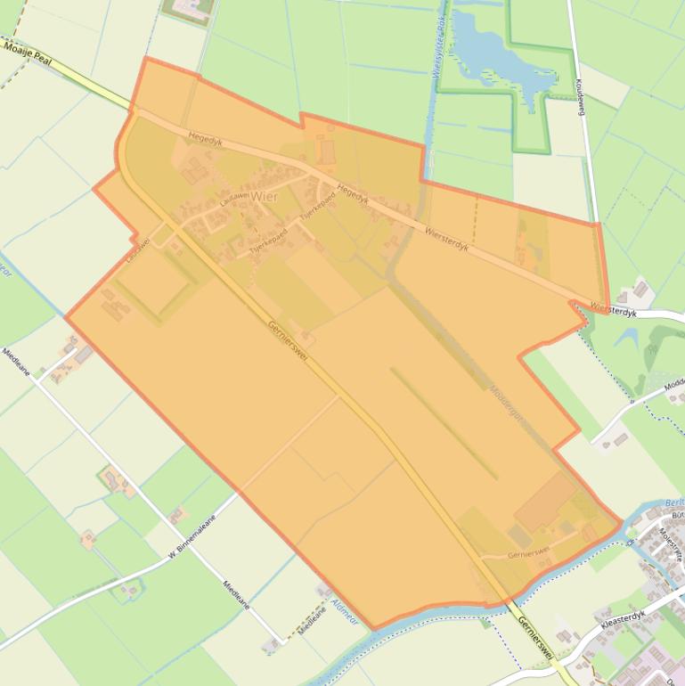 Kaart van postcodegebied 9043.