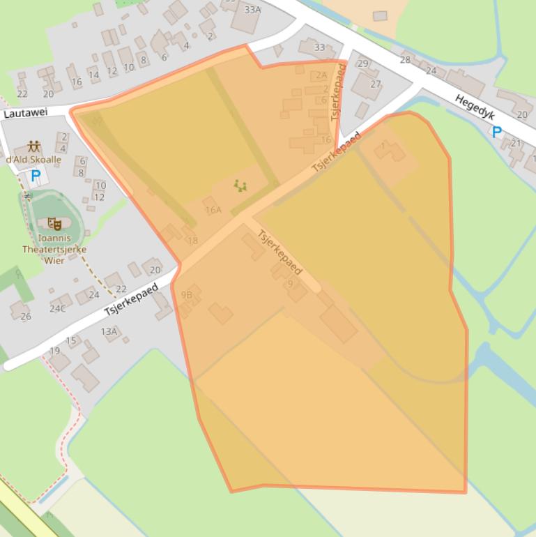 Kaart van postcodegebied 9043VM.