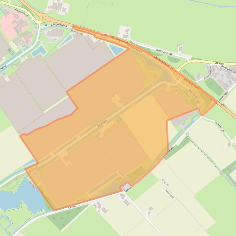 Kaart van postcodegebied 9044LA.