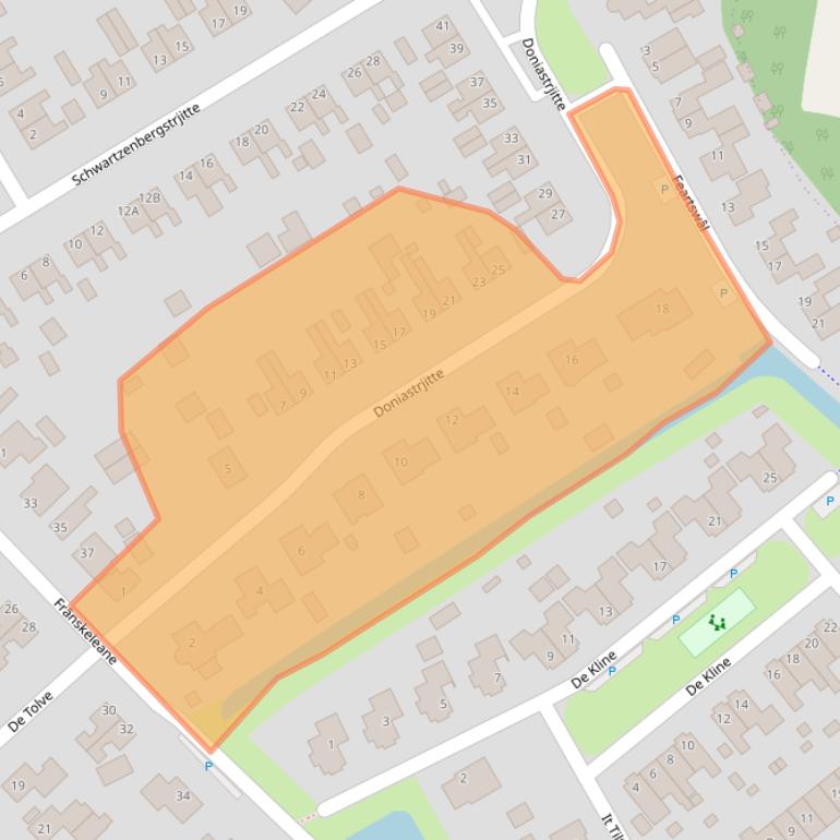 Kaart van postcodegebied 9044ND.