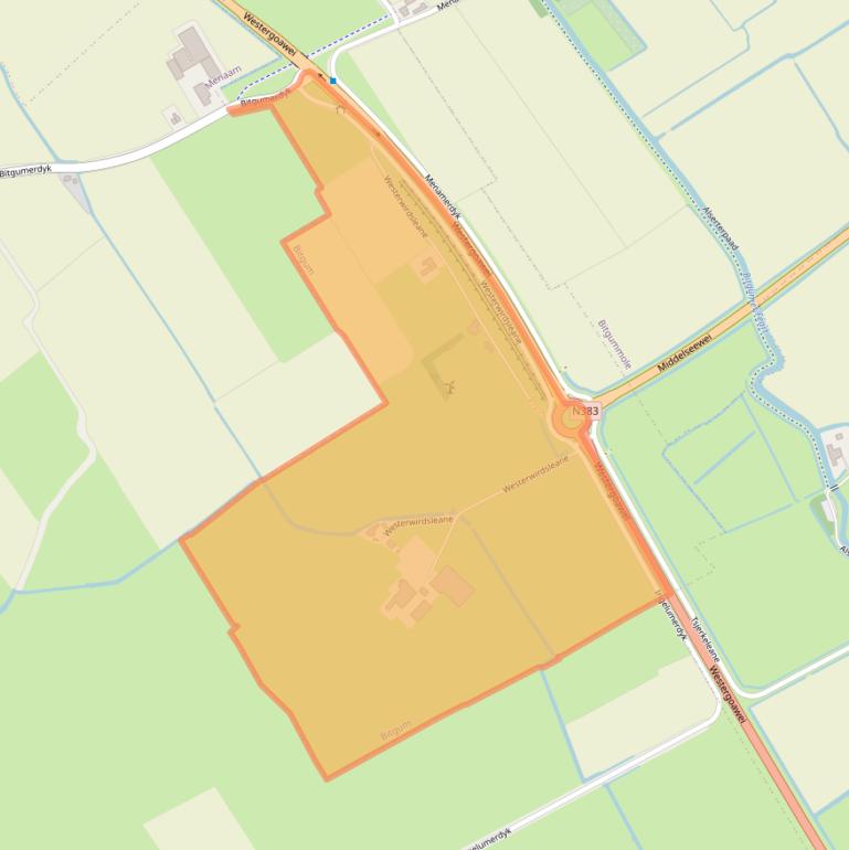 Kaart van postcodegebied 9044NL.