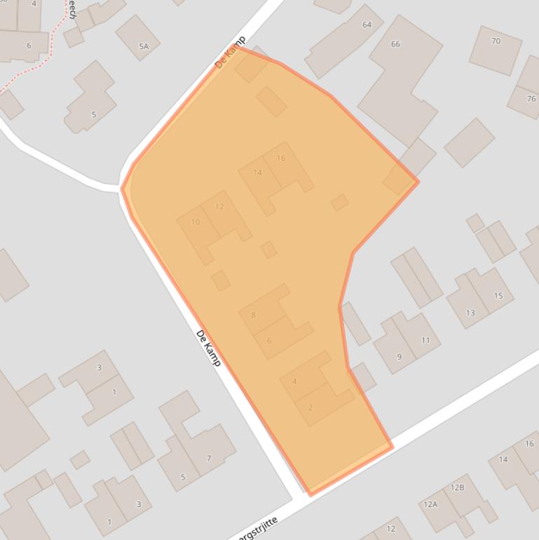 Kaart van postcodegebied 9044NN.