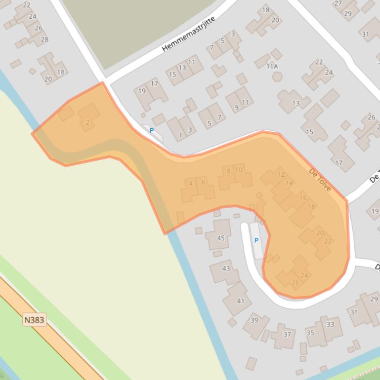 Kaart van postcodegebied 9044NR.