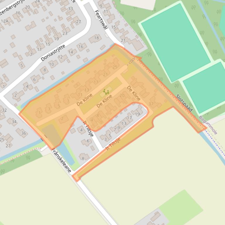 Kaart van postcodegebied 9044NT.