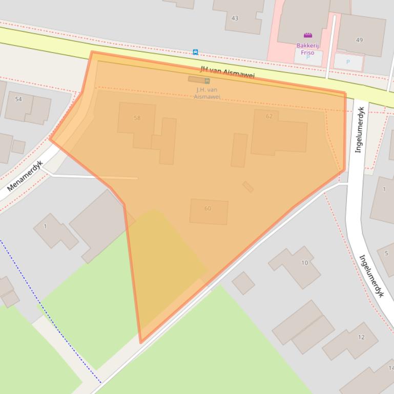 Kaart van postcodegebied 9045PL.